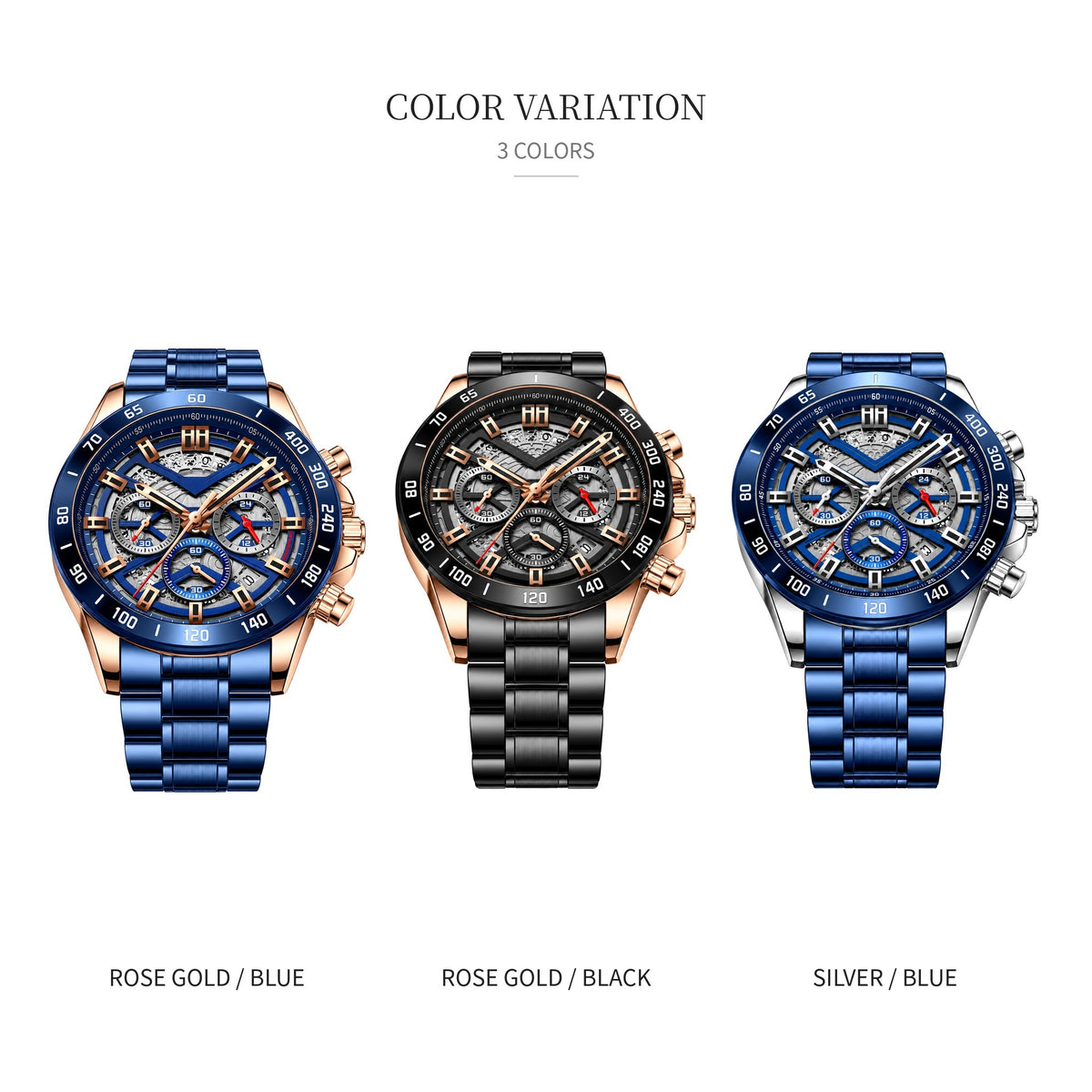 Peak chronograph watch